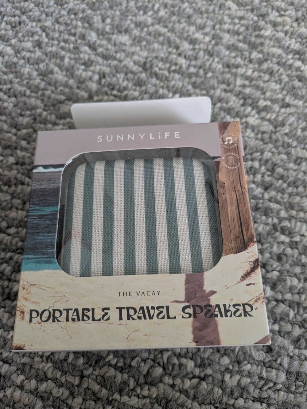 Sunnylife The Vacay Portable Travel Speaker - Green Stripe
